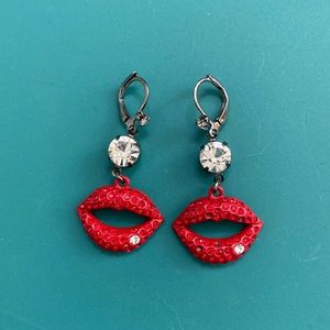 Vintage Betsey Johnson “Kiss Me” Earrings